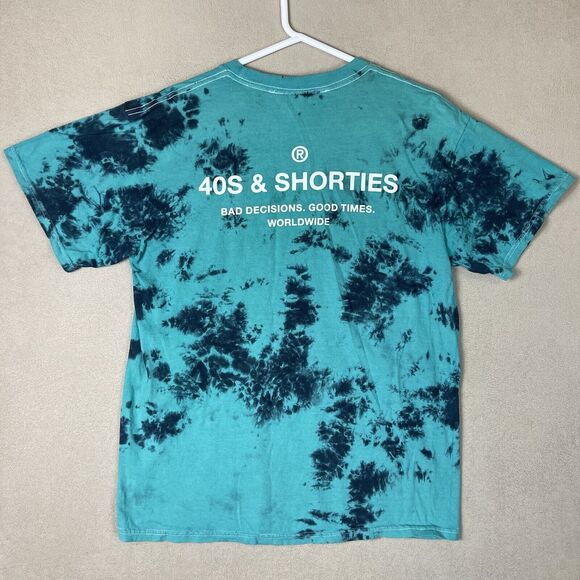 40s & Shorties T-Shirt Mens Medium Green Bad Decisions Good Times Worldwide - Picture 9 of 10